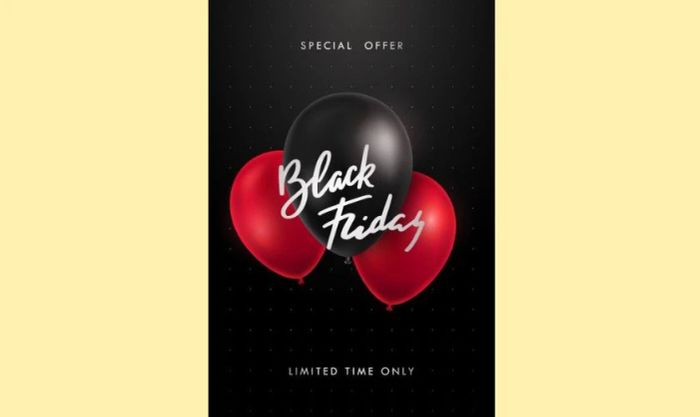 Áp phích khuyến mãi Black Friday tham khảo mẫu