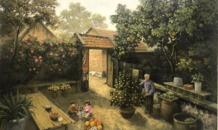 Tái hiện hình ảnh Tết xưa qua những nét vẽ nghệ thuật tinh tế