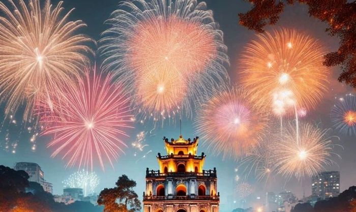 Pháo hoa đẹp tại Hà Nội