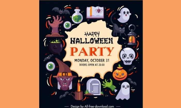 Poster Halloween dễ thương, ngọt ngào