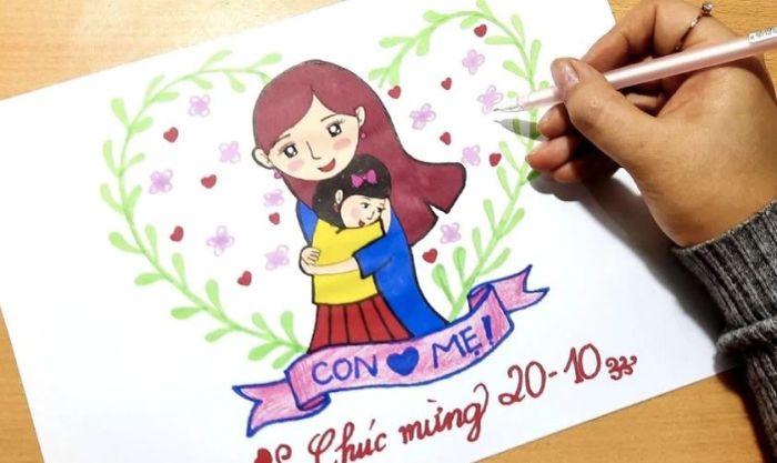 Vẽ tranh nghệ thuật, chân dung làm quà tặng 20/10