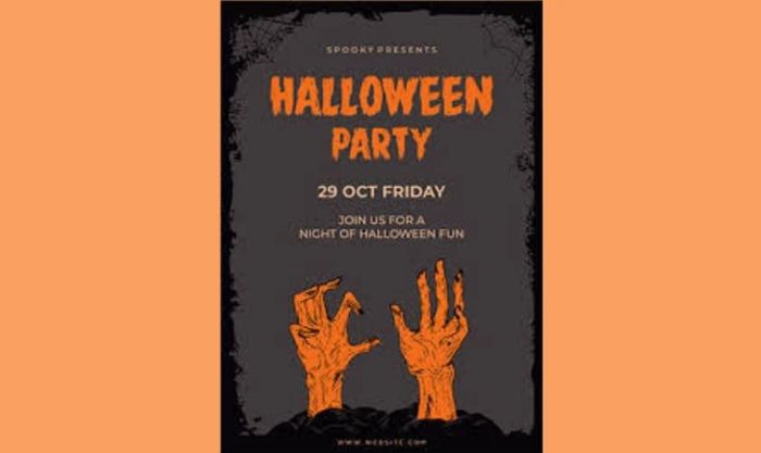 Poster Halloween hình ảnh ma cà rồng đầy ma mị