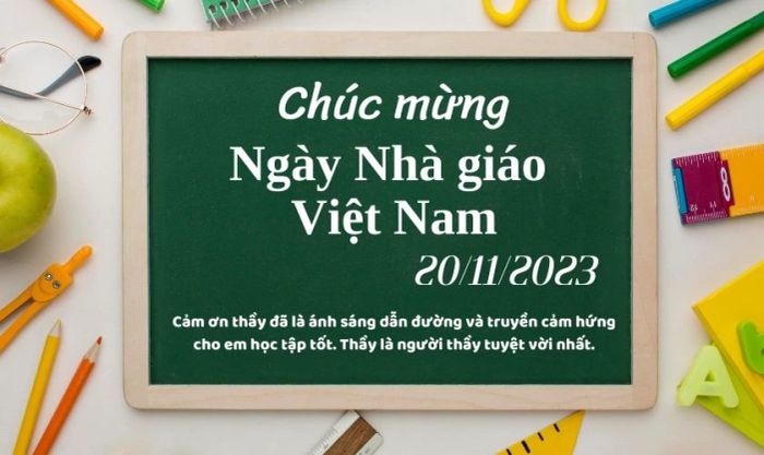 Phông chữ Tinos thể hiện sự trang trọng và chuyên nghiệp trong ngày Nhà giáo Việt Nam