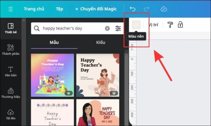 Tại mục Màu nền, bạn có thể tùy chỉnh màu sắc theo ý muốn