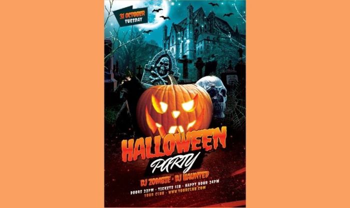 Poster Halloween ma quái, huyền bí