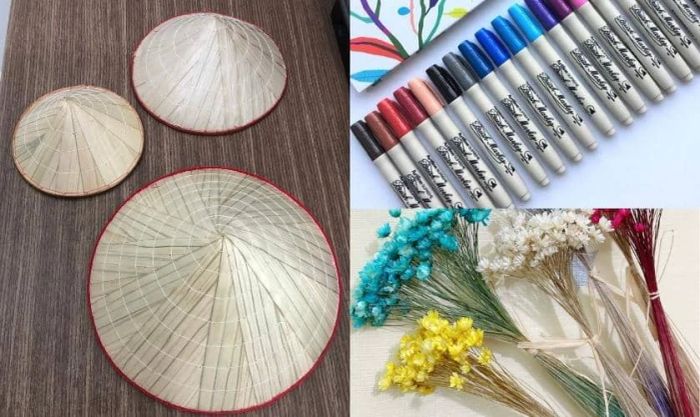 Cách trang trí nón lá 20/11: Chuẩn bị đầy đủ dụng cụ