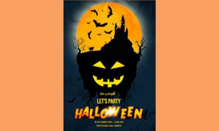 Poster Halloween với phong cách rùng rợn