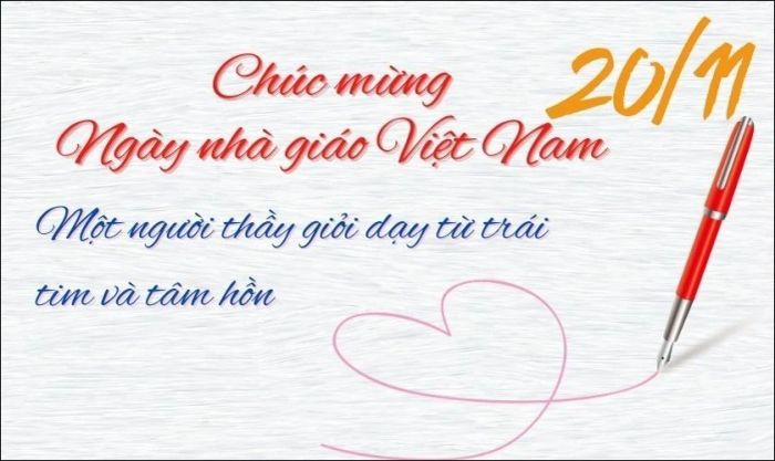 Phông chữ Alex Brush thể hiện sự tinh tế trong ngày Nhà giáo Việt Nam 20/11