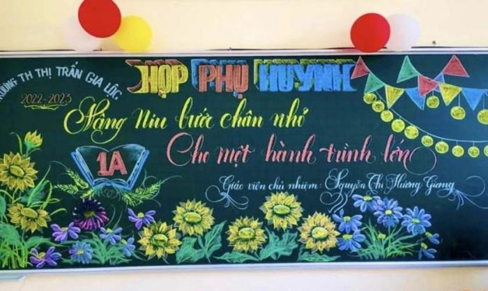 Mẫu trang trí bảng 20/11 bằng bóng bay tiết kiệm chi phí
