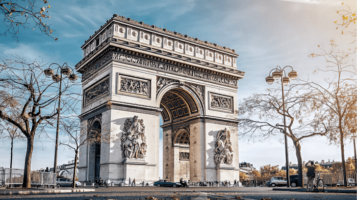The Arc de Triomphe is a renowned tourist destination in France