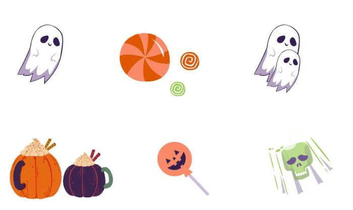 Sticker Halloween dễ thương