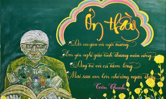 Trang trí để tri ân thầy