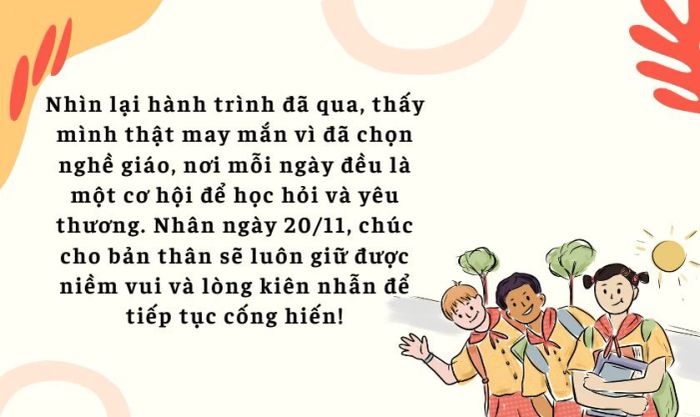 STT 20/11 dành cho bản thân người làm nghề giáo