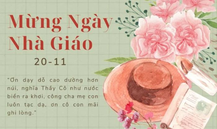Mẫu frame đăng caption mừng ngày 20/11 trên Facebook
