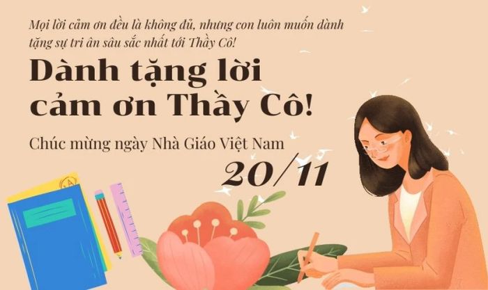 Phông chữ Chonburi mang lại nét hiện đại cho ngày Nhà giáo Việt Nam