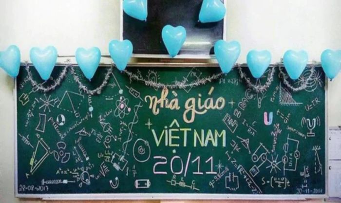 Tổng hợp những mẫu trang trí bảng 20/11 đơn giản mà đẹp mắt