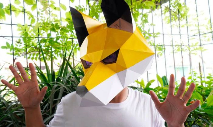 Mặt nạ Halloween 3D phong cách Geometric ấn tượng