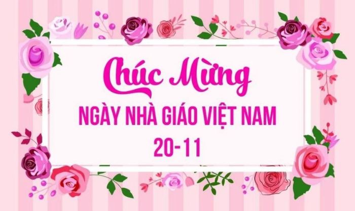 Thiệp chúc mừng 20/11 với thiết kế đơn giản nhưng ý nghĩa