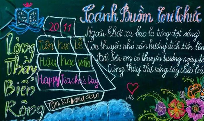 Trang trí 20/11 THCS ấn tượng và sáng tạo