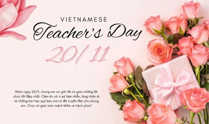 Những bức ảnh kèm lời chúc ý nghĩa nhân ngày 20/11