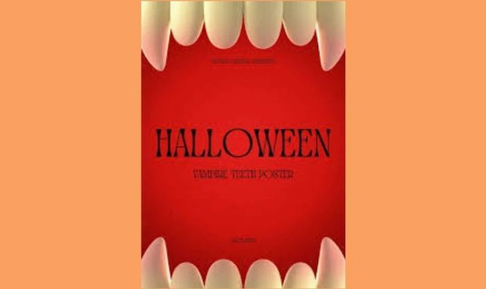 Poster Halloween hình dáng ma nhỏ dễ thương