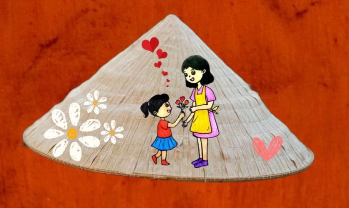 Trang trí nón lá tặng mẹ yêu thương trong ngày đặc biệt