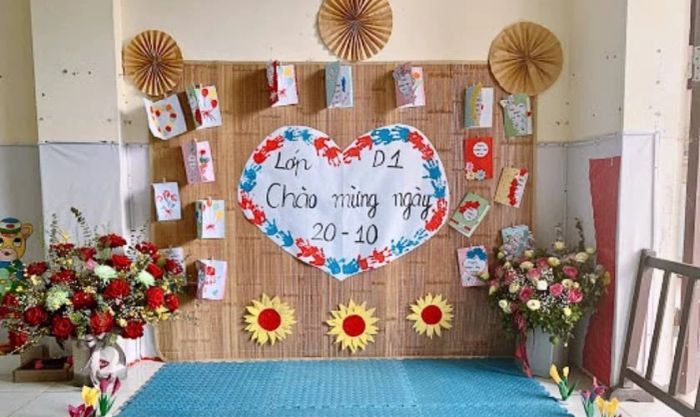 Ý tưởng trang trí ngày 20/10 cho trường mầm non