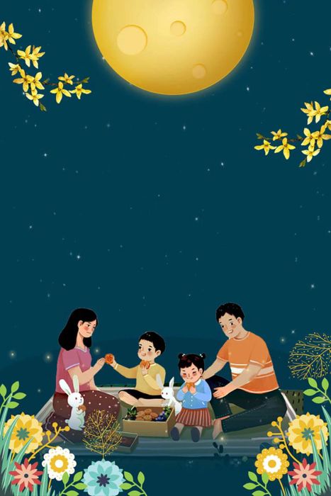 Hình nền Trung thu ấm cúng cùng người thân