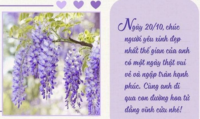 Mẫu thiệp 20/10 dành tặng người yêu xinh đẹp