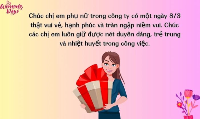 Những lời chúc ý nghĩa khi tặng quà 8/3 cho đồng nghiệp