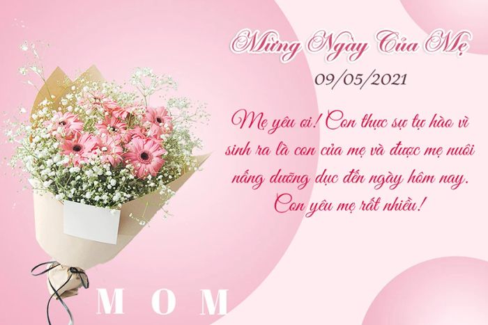 Thiệp mừng gửi đến mẹ với những lời chúc thân thương