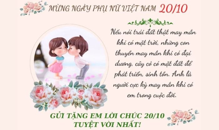 Mẫu thiệp lãng mạn dành tặng vợ yêu