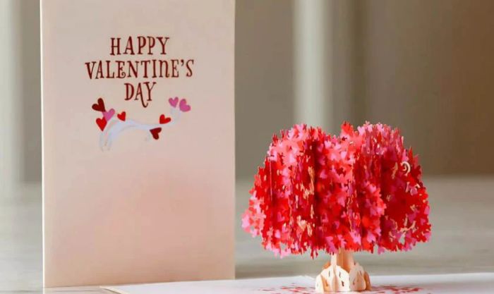 Bức thiệp Lễ Tình Nhân 3D, sang trọng và ấn tượng