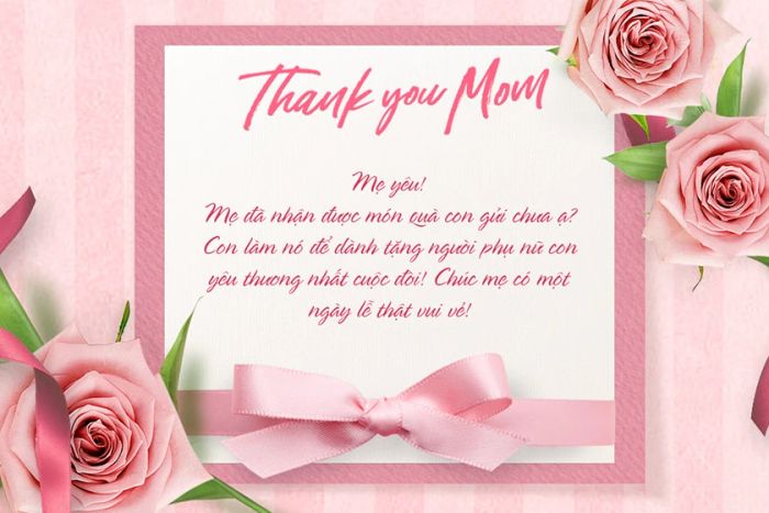 Con cảm ơn mẹ - Chúc mẹ có một ngày lễ thật vui vẻ