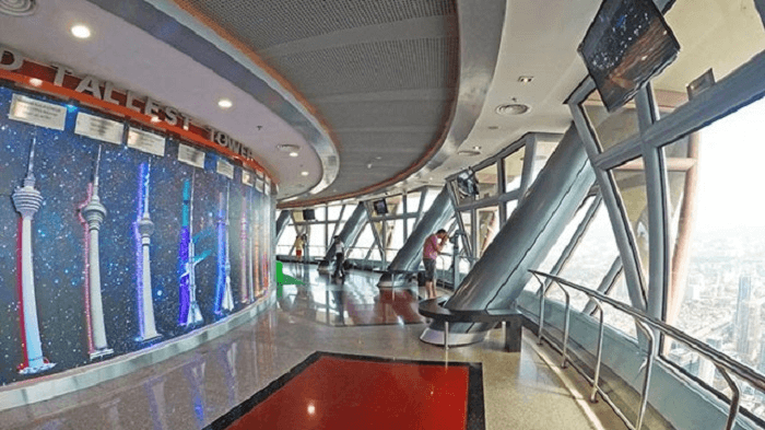 Take in the city views from the observation deck