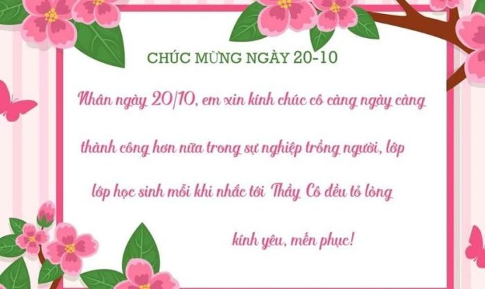 Mẫu thiệp dành tặng giáo viên