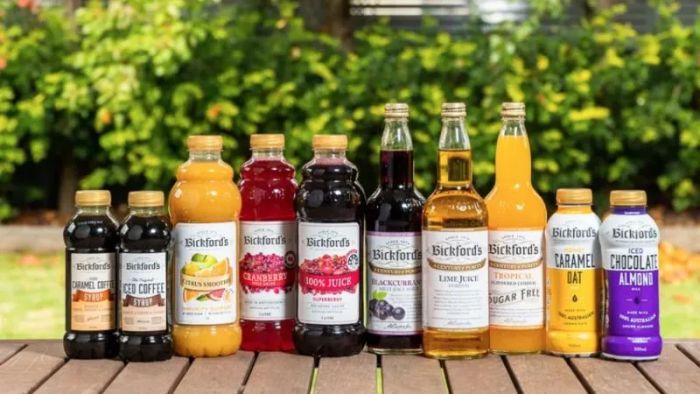 Bickford’s fermented fruit juices come in a variety of flavors to choose from