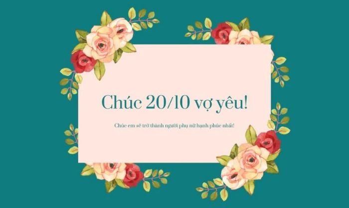 Mẫu thiệp dành tặng vợ yêu với thông điệp ý nghĩa nhất