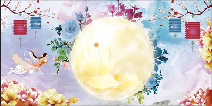 Background Tết Trung thu sang trọng và ấn tượng