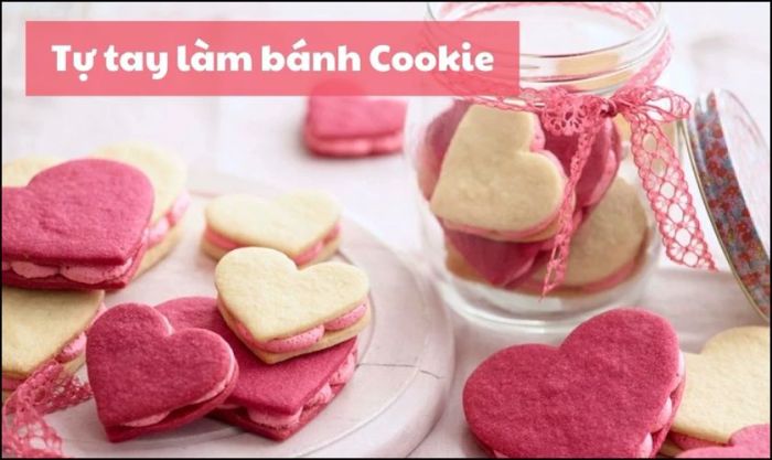Tự tay làm bánh quy hình trái tim tặng bạn trai dịp Valentine