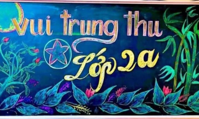 Mẫu trang trí bảng Trung thu ấn tượng và đẹp mắt