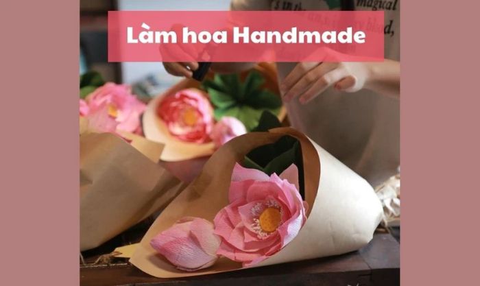 Tự làm hoa handmade bằng giấy đơn giản