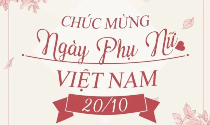 Mẫu thiệp trang trí hoa chúc mừng ngày 20/10 đẹp và ấn tượng