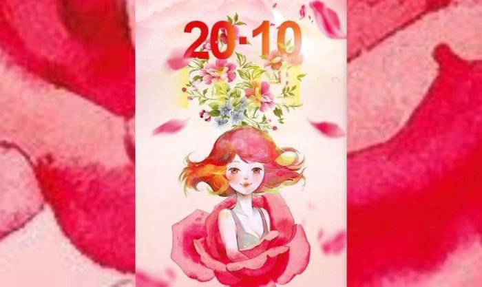 Mẫu thiệp 20/10 sáng tạo với hoa hồng xinh xắn