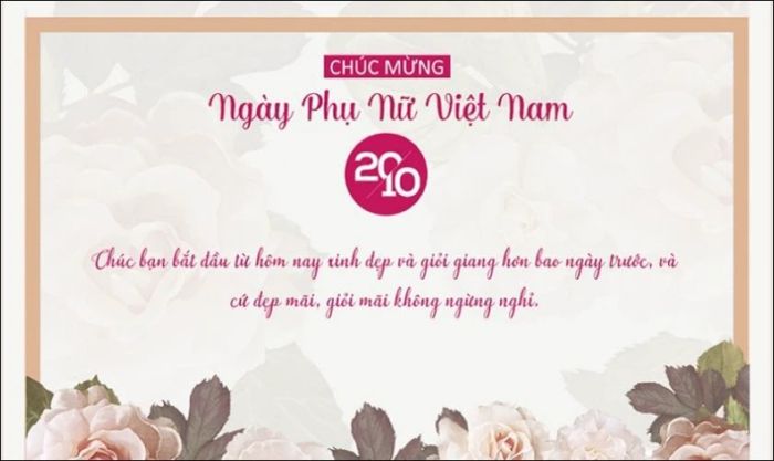 Mẫu thiệp hoa tím dành tặng đồng nghiệp nữ