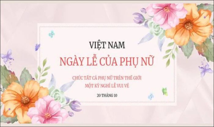Mẫu thiệp với tông màu hồng nổi bật
