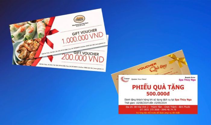 Quà tặng 20/10 bằng voucher giảm giá hoặc phiếu quà tặng