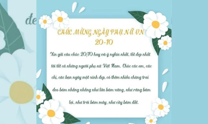 Mẫu thiệp hoa cúc họa mi dành tặng đồng nghiệp nữ