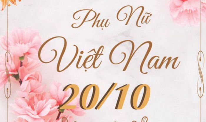 Mẫu thiệp chào mừng Phụ nữ Việt Nam