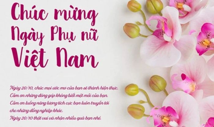 Mẫu thiệp trang trí hoa chúc mừng ngày 20/10 với tông màu tím lãng mạn
